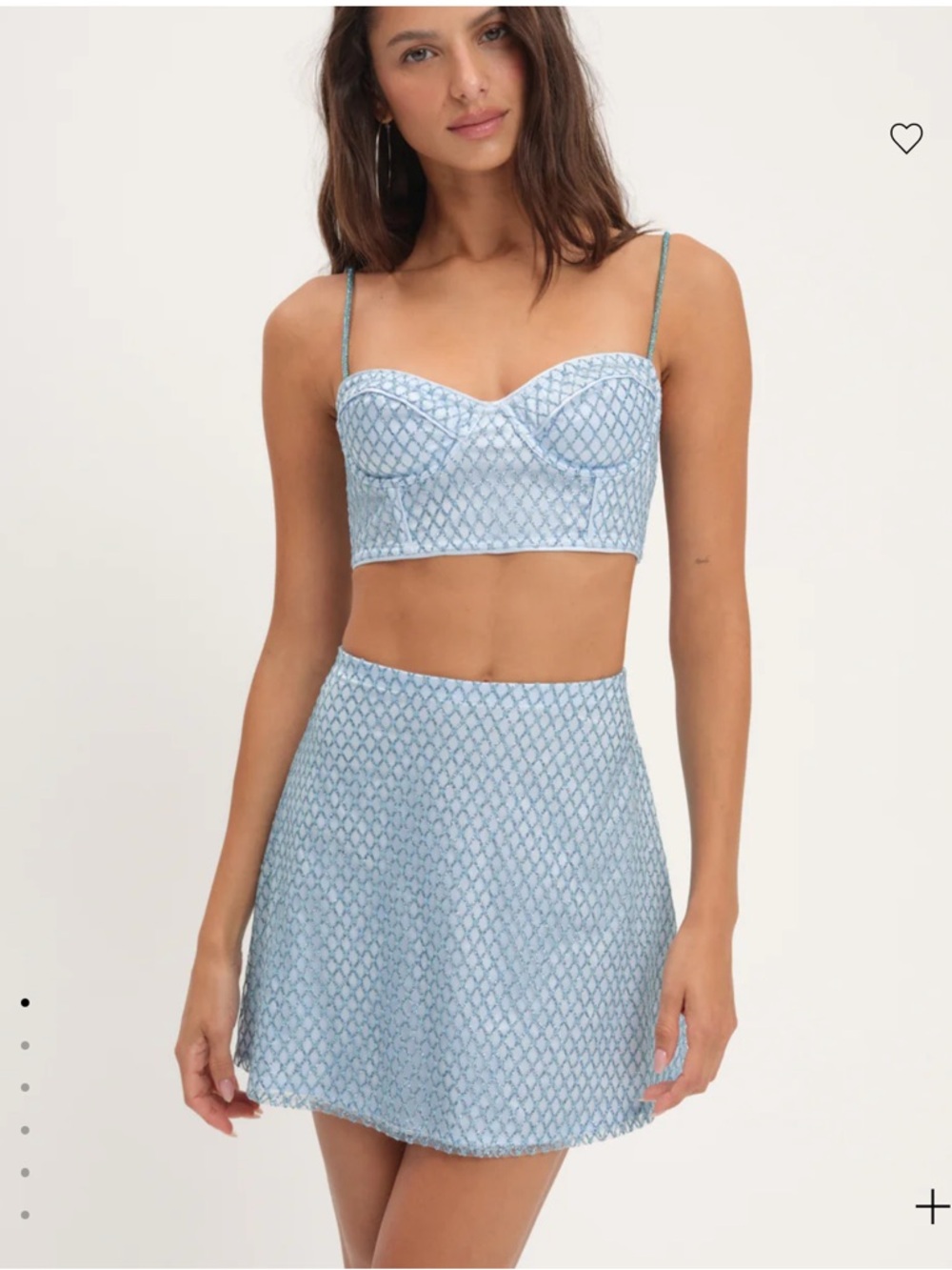 For Love and Lemons Glitter Skirt and Top Set